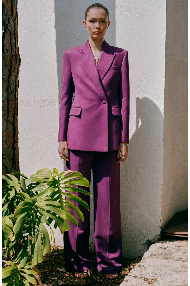 Straight Leg Suit Trousers, Alternate, color, FUCHSIA