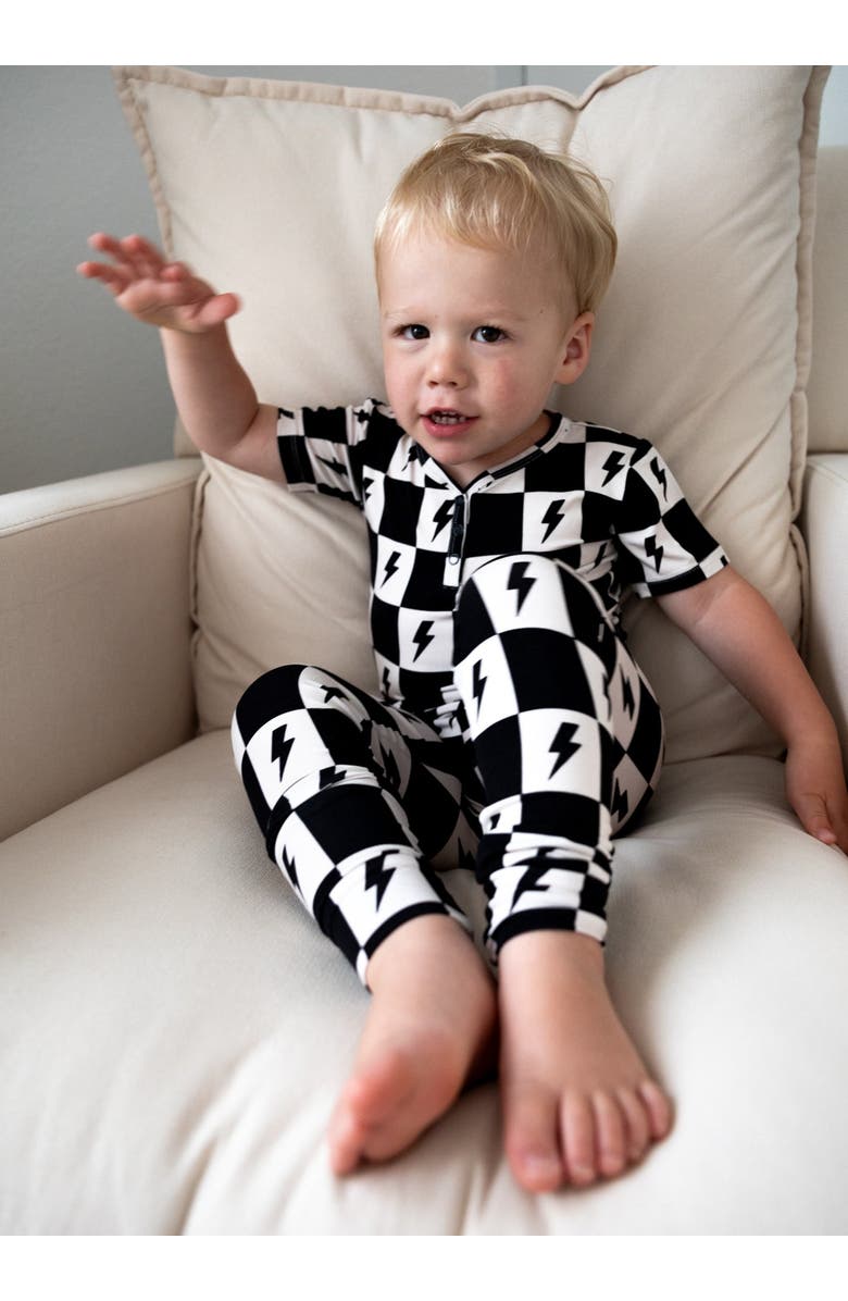 Charlie Lou Baby<sup>®</sup> Checkered Lightning Bolt Pajama Set, Alternate, color, 