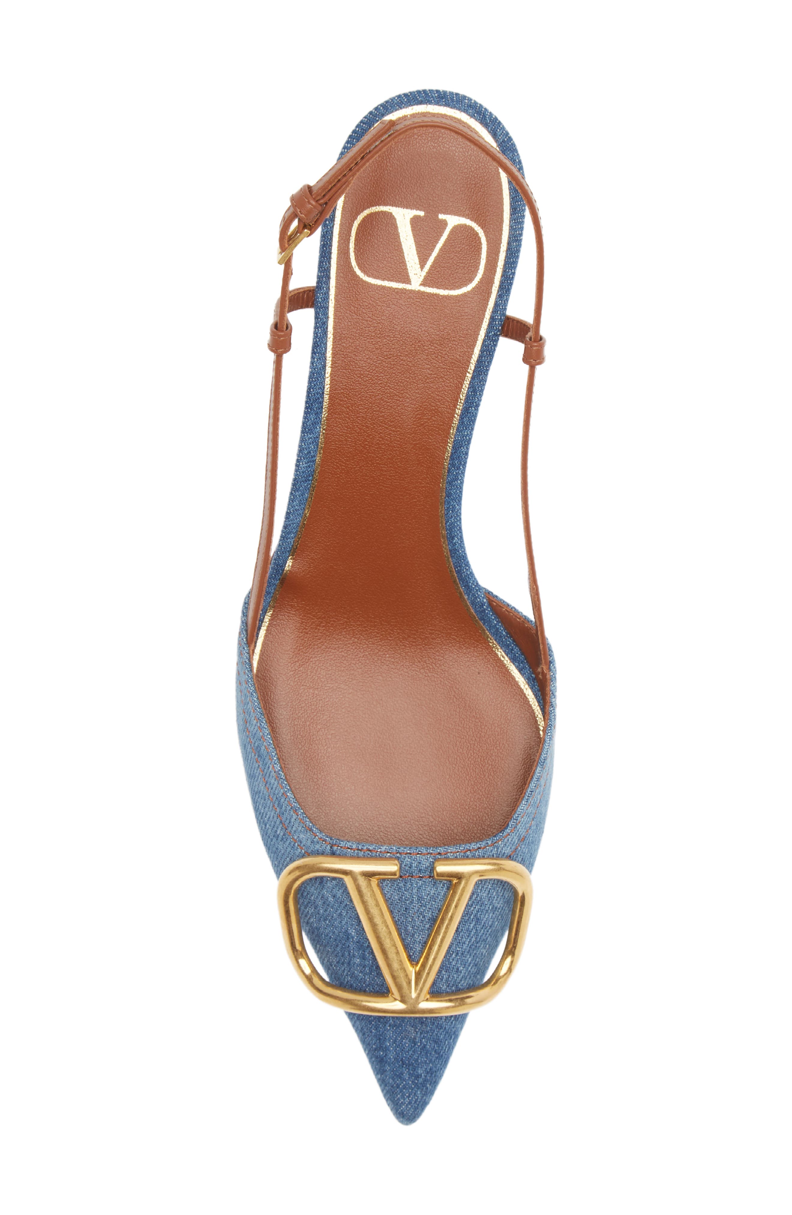 Valentino Garavani VLOGO Pointed Toe Slingback Pump, Alternate, color, 