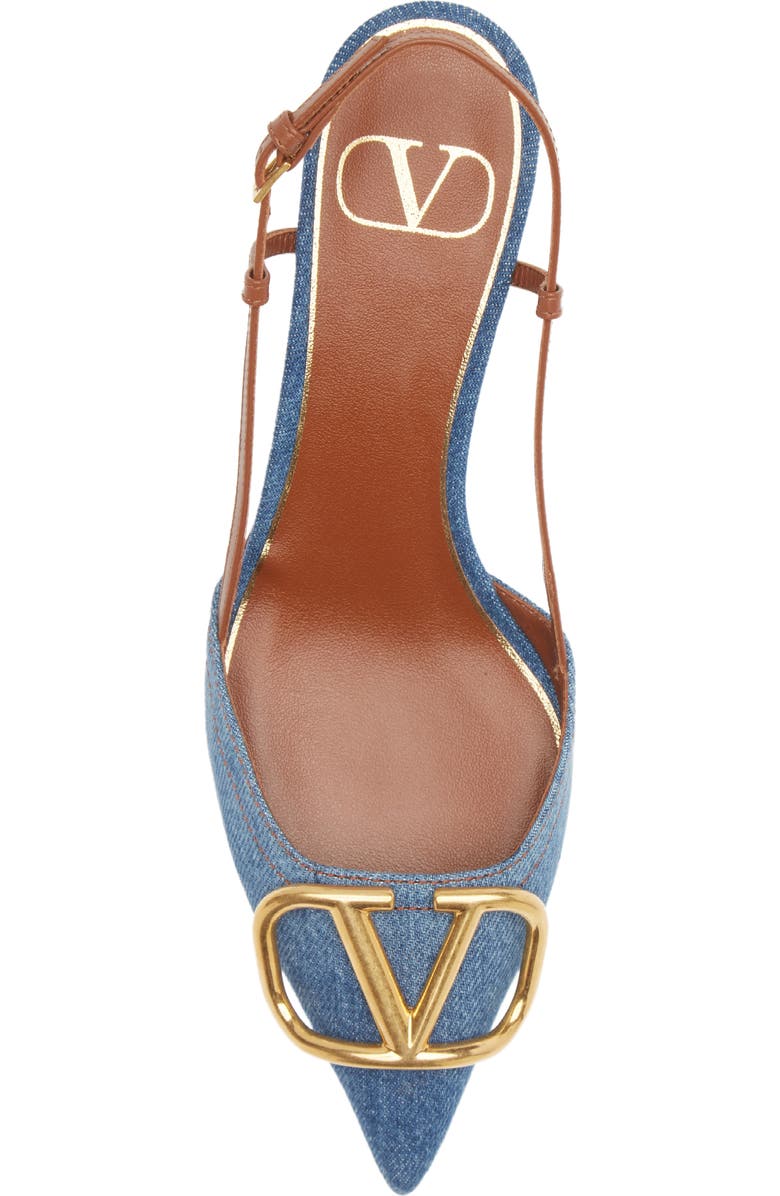 Valentino Garavani VLOGO Pointed Toe Slingback Pump, Alternate, color,