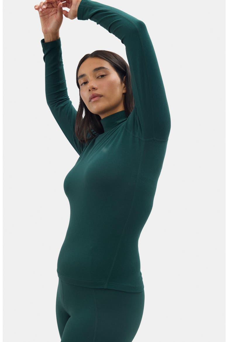 Clare Mock Neck Base Layer Top, Alternate, color, ALPINE
