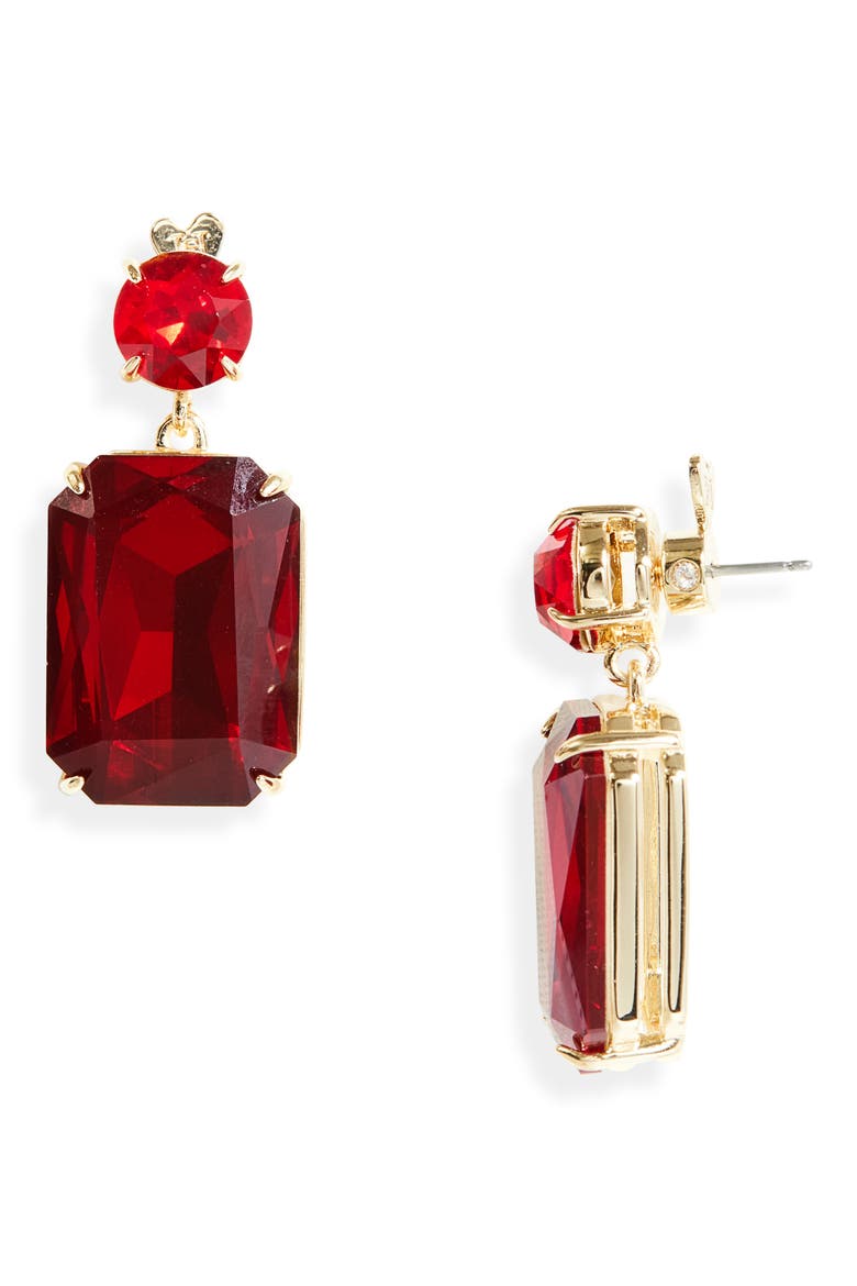 Riviere Crystal Drop Earrings, Main, color, RIOJA