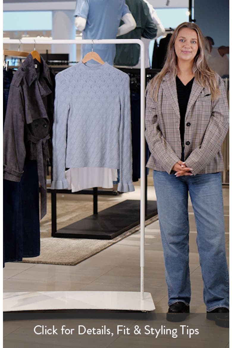 Pointelle High Neck Sweater video
