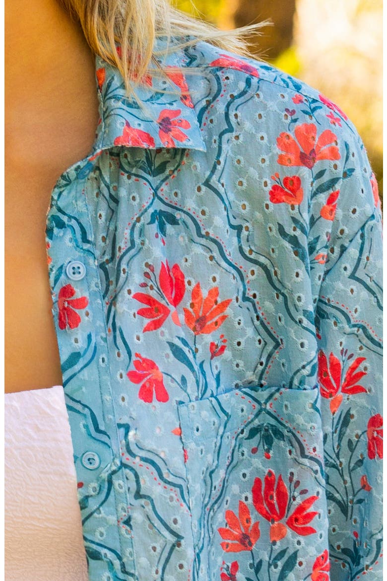 Marie Shirt Dress, Alternate, color, Wallpaper Print
