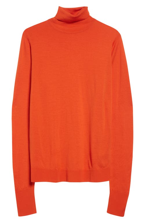John Smedley Richard Turtleneck Merino Wool Sweater In Red