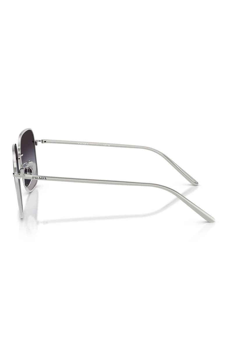 54mm Square Sunglasses, Alternate, color, SILVER / GREY GRADIENT