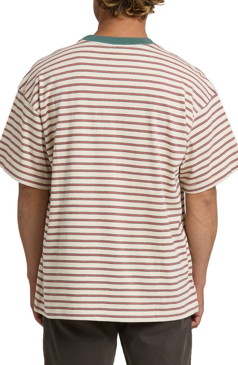Billabong Baxter Oversize Stripe Pocket T-Shirt, Alternate, color, Oatmeal