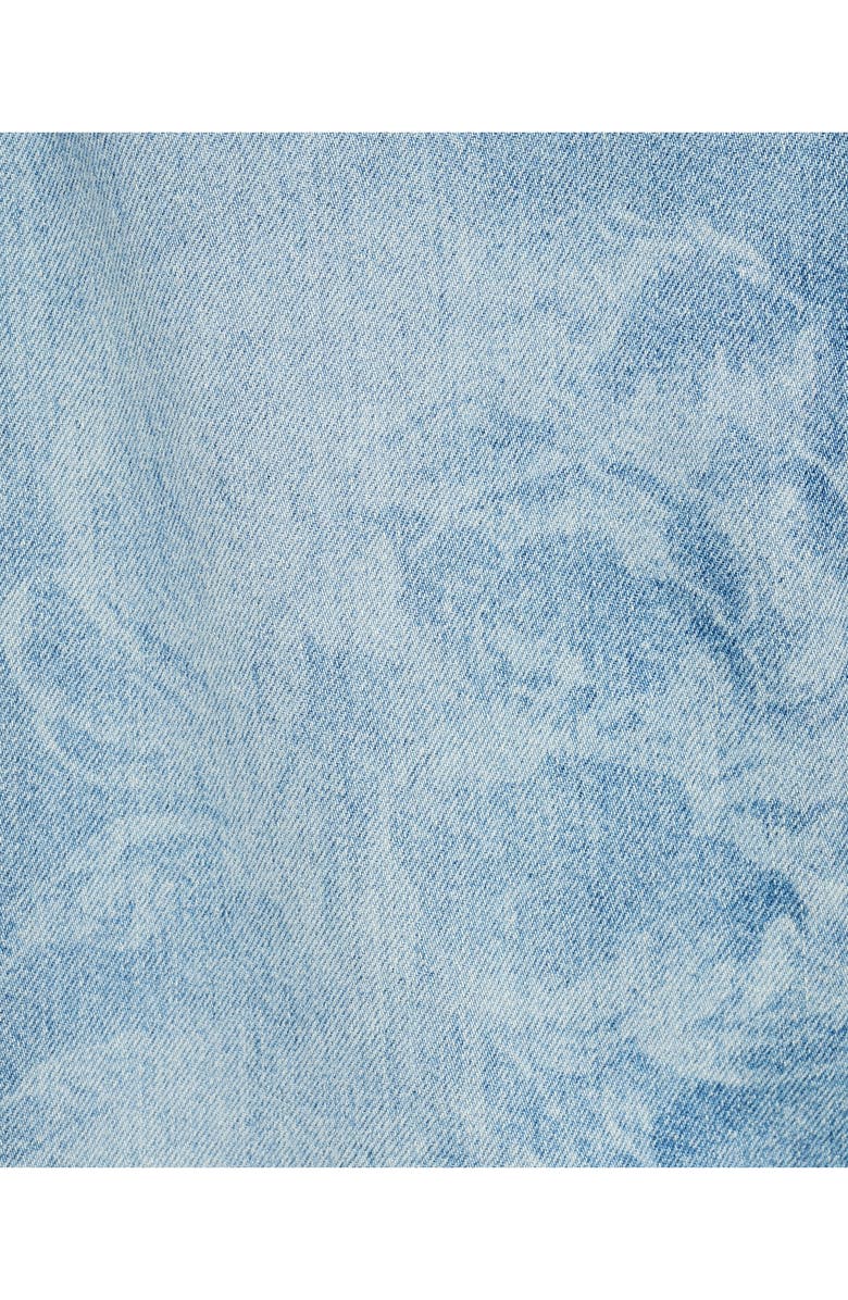 MANGO Floral Straight Leg Jeans, Alternate, color, Medium Blue