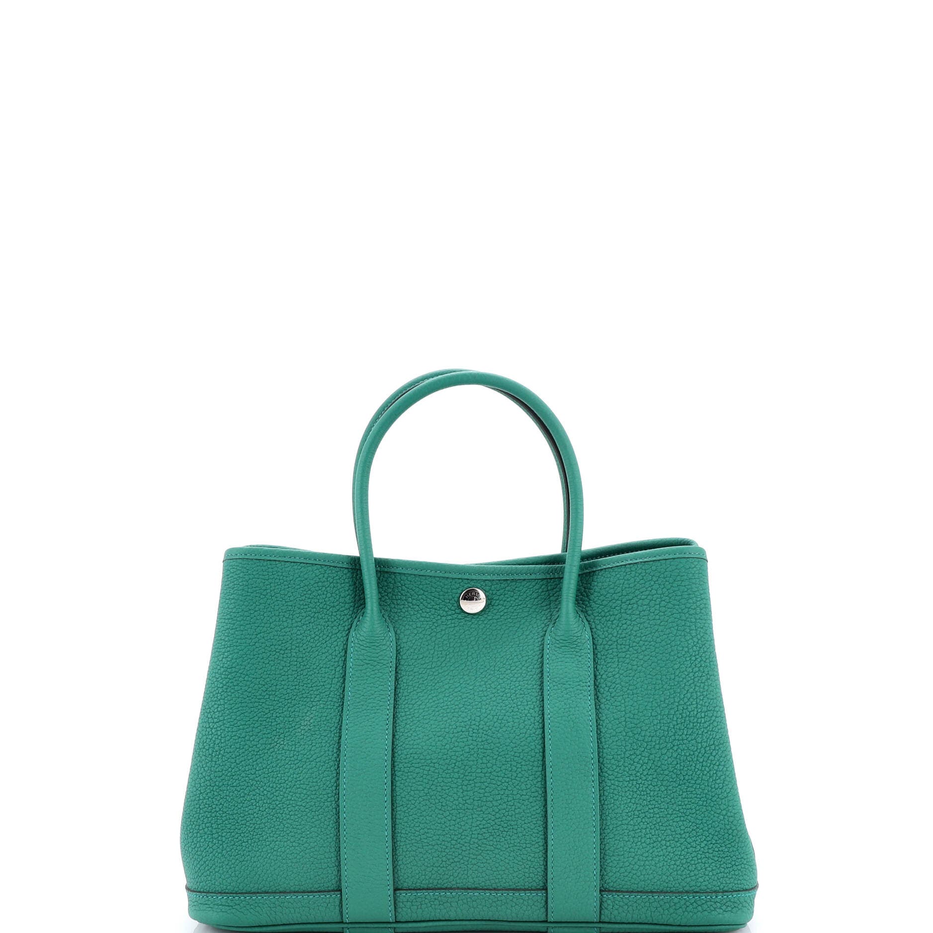 Pre-Owned Hermes Garden Party Tote Leather 30, Alternate, color, Vert Vertigo