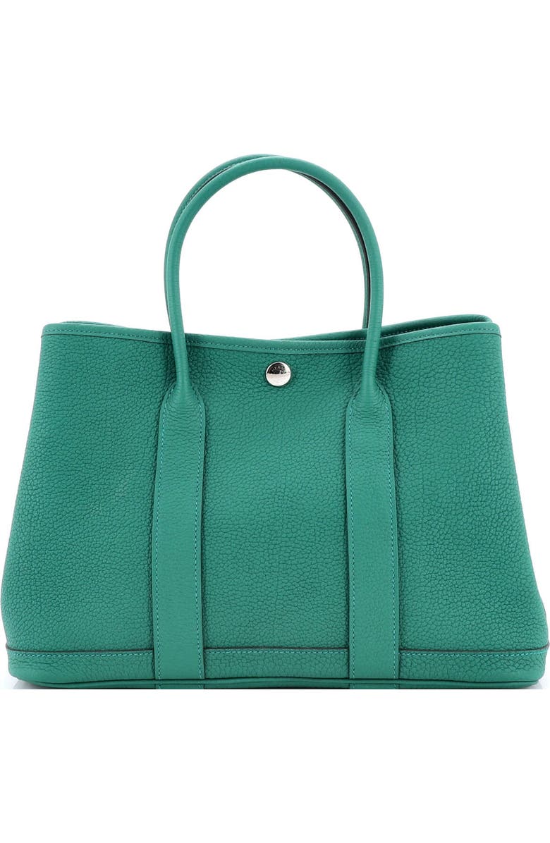 Pre-Owned Hermes Garden Party Tote Leather 30, Alternate, color, Vert Vertigo
