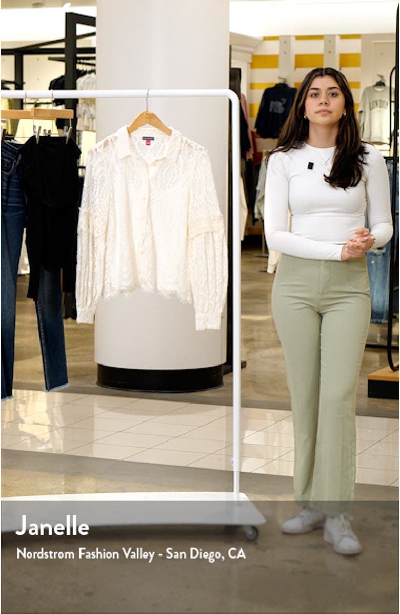 Embroidered Lace Button-Up Blouse, sales video thumbnail