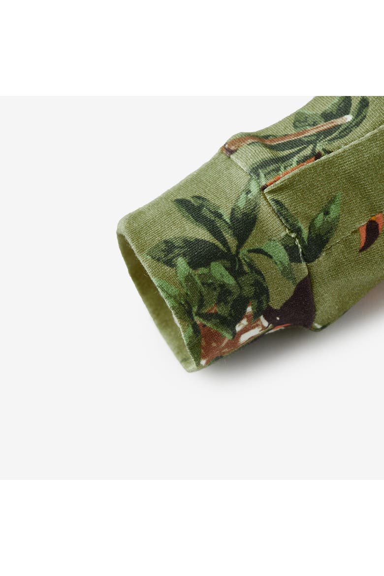 Cotton Stretch Zipper Pajama, Alternate, color, Toucan