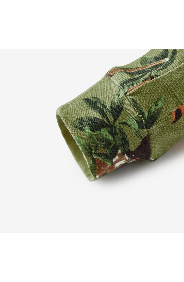 Milkbarn Cotton Stretch Zipper Pajama, Alternate, color, Toucan