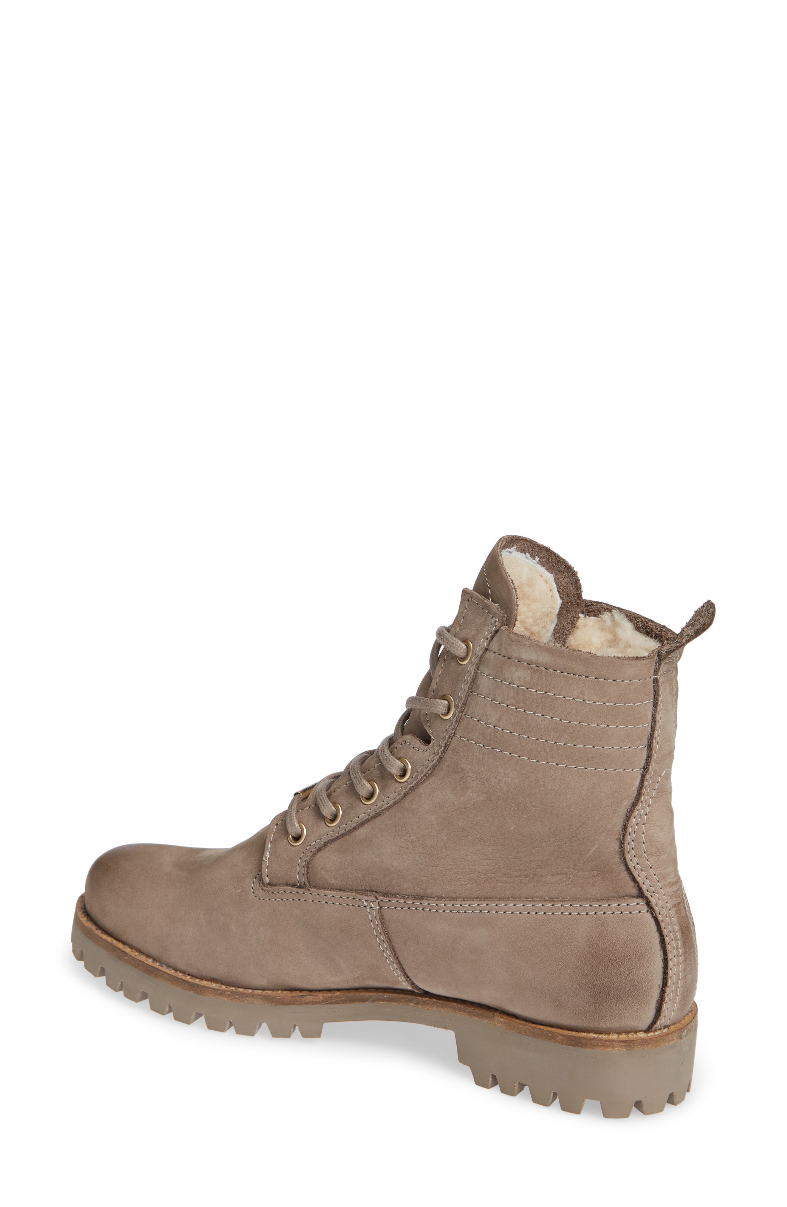 OL22 Lace-Up Boot with Genuine Shearling Lining, Alternate, color, FUNGI LEATHER