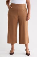 MAX STUDIO Ponte Knit Crop Wide Leg Pants