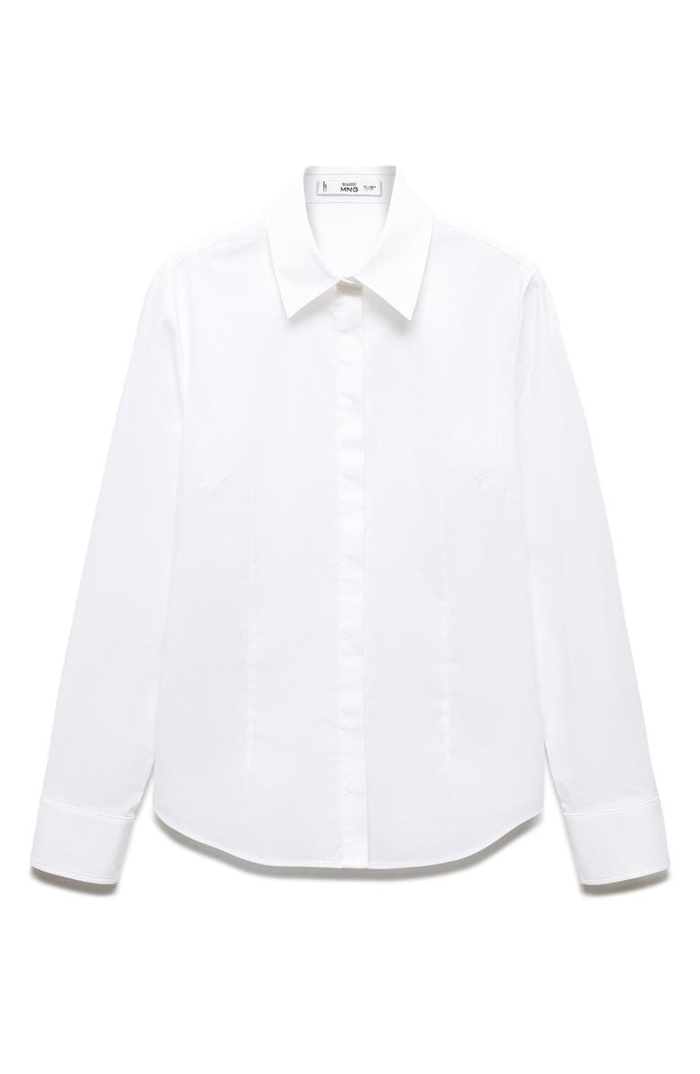 MANGO Fitted Button-Up Shirt, Alternate, color,