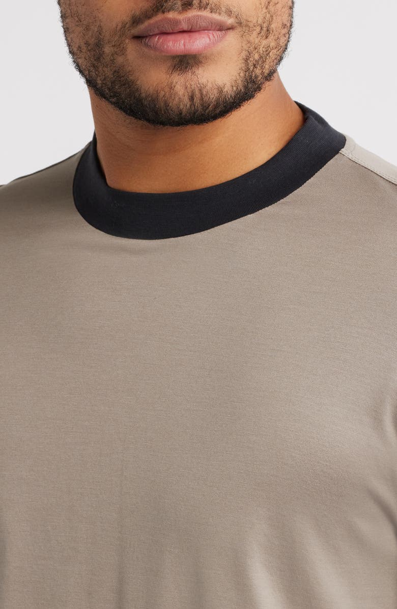 Emporio Armani Short Sleeve Ringer T-shirt, Alternate, color, Beige