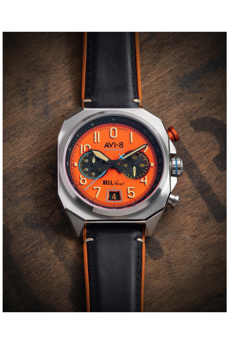 Bell X-1 Machbuster Chronograph Watch, 41mm, Alternate, color, ORANGE