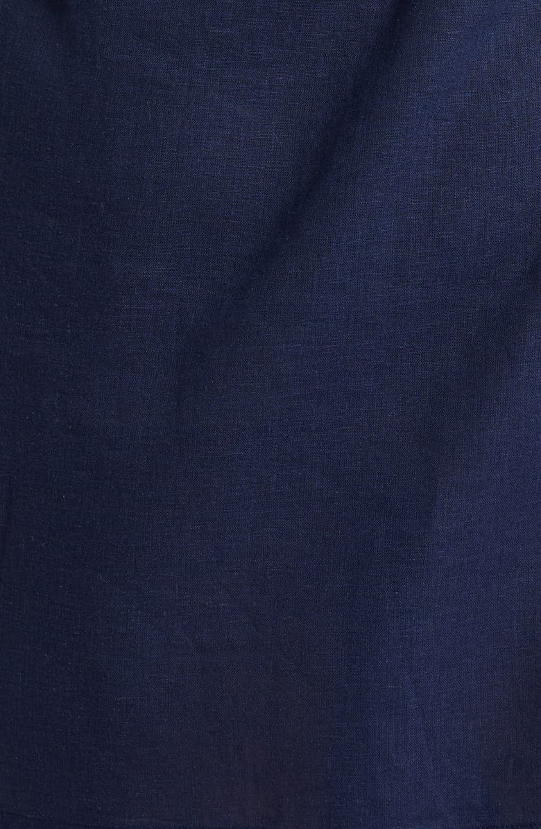 Nordstrom Vacation Linen Blend Robe, Alternate, color, Navy Peacoat