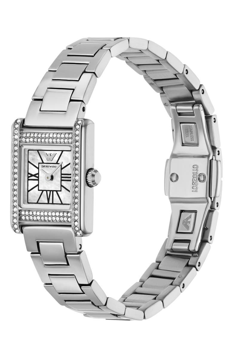 Emporio Armani Mother-of-Pearl Bracelet Watch, 26mm, Alternate, color, Silver