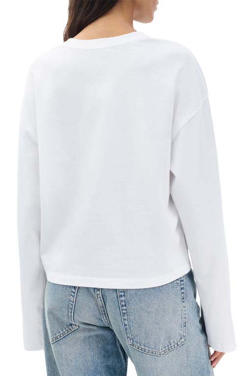 Rag & Bone Kelley Boxy Long Sleeve Cotton Jersey T-shirt In White