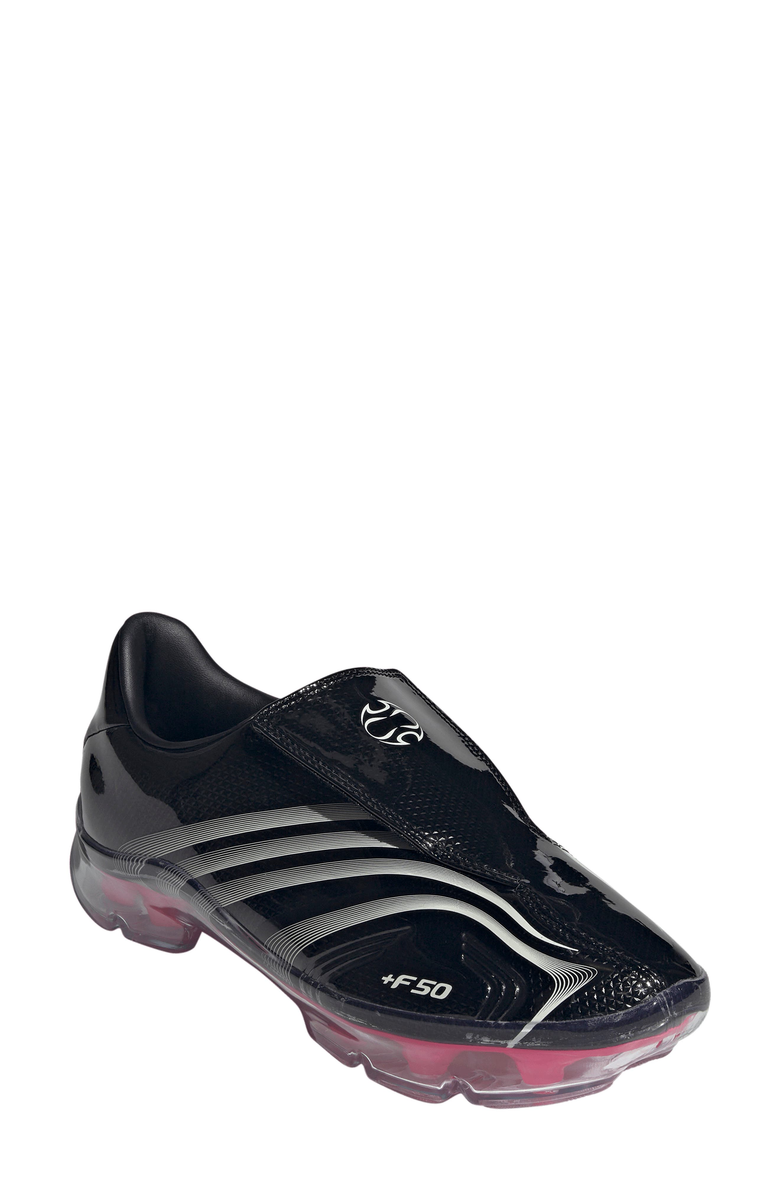 F50 Adiframe Sneaker, Main, color, BLACK/ZERO MET/LUCID PINK