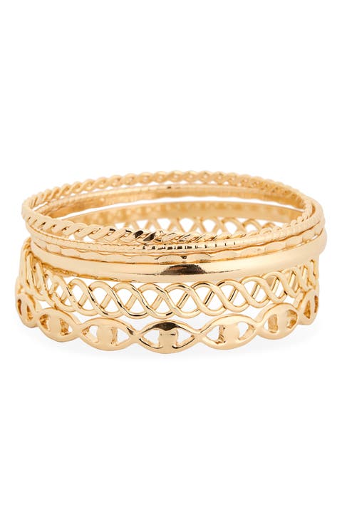 6-Pack Bangle Bracelet Set
