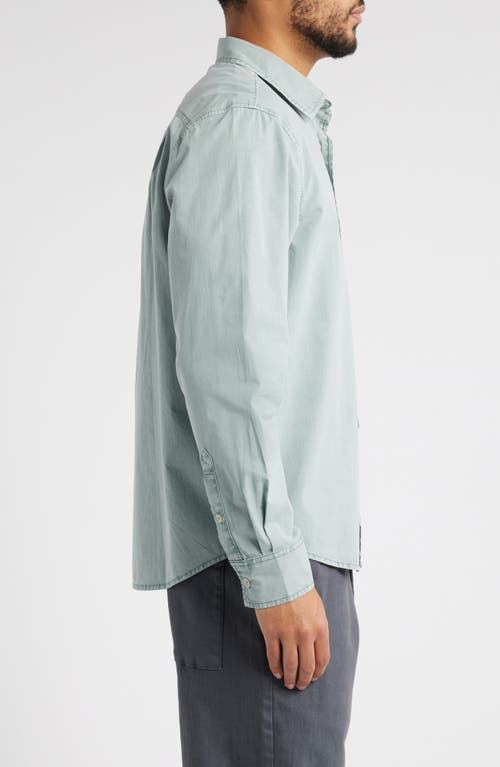 Treasure & Bond Lived In Cotton Button-up Shirt In Grey Blue