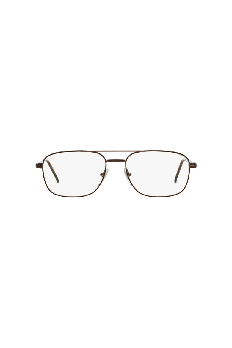 56mm Square optical glasses, Alternate, color, Brown