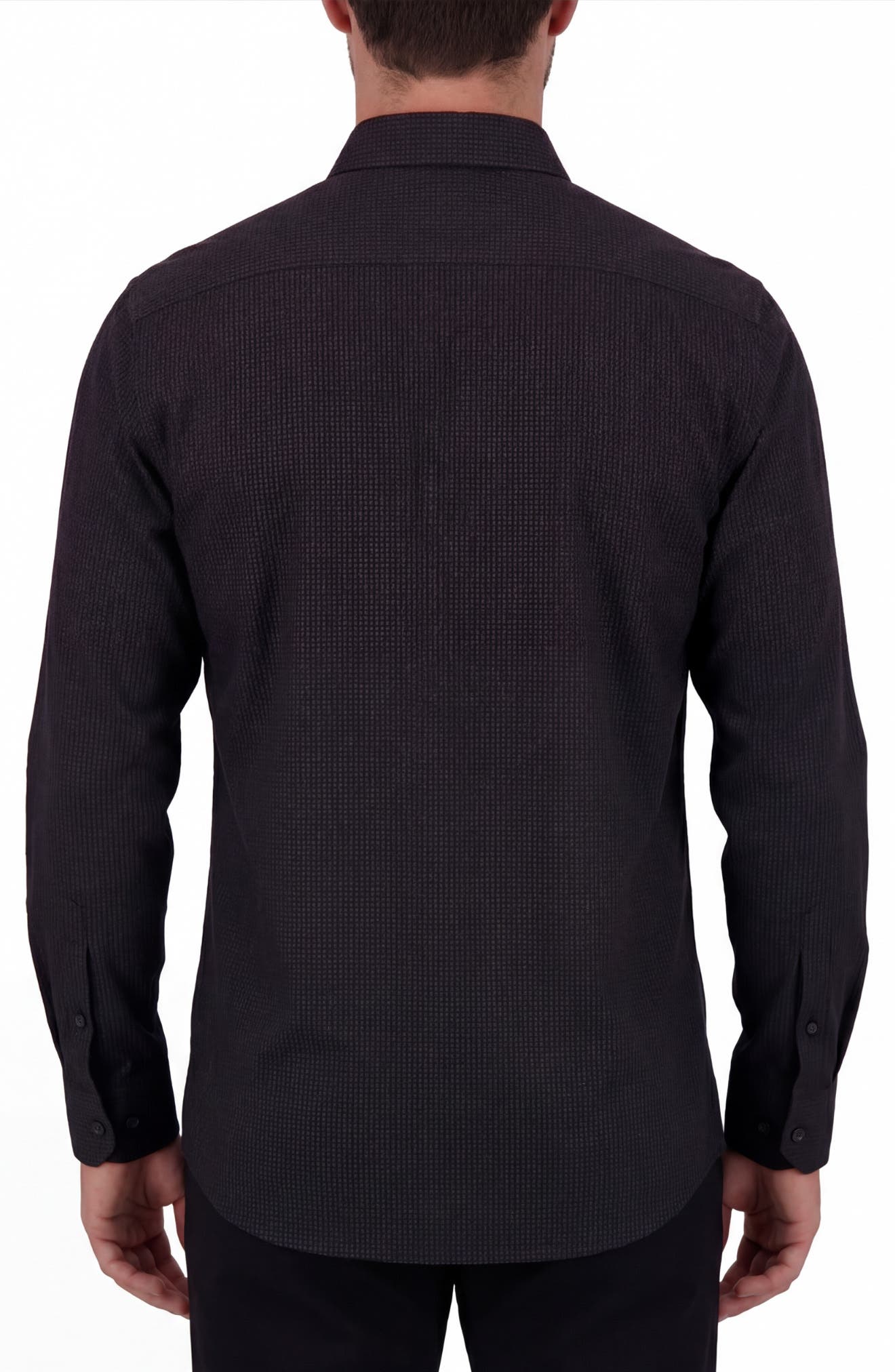 Regular Fit Box Print 4-Way Stretch Button-Up Shirt - image 2