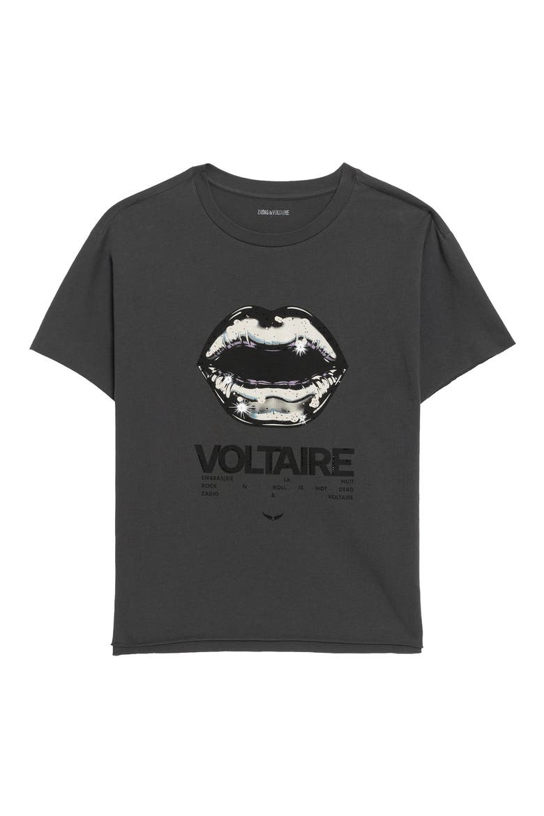 Tommer HC Tour Lips Graphic Tee, Alternate, color, CARBONE