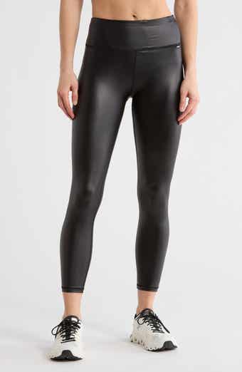 DKNY High Waist Faux Leather Leggings