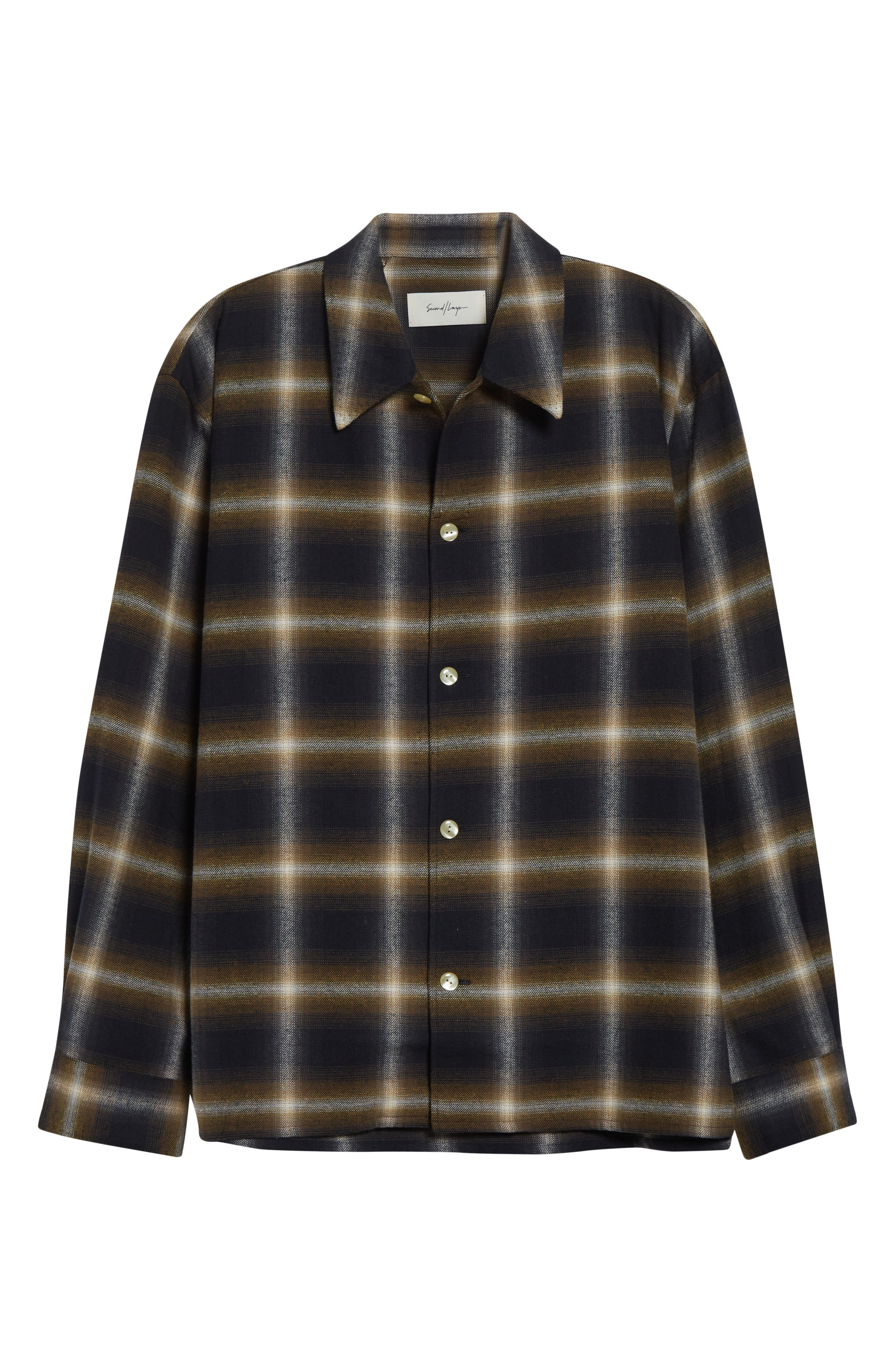 60〜70's broauray ombre check shirt Logan Ombré Check Flannel Button-Up Shirt (Men) | Nordstrom