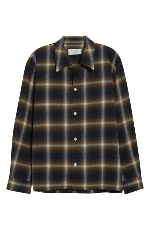 Logan Ombré Check Flannel Button-Up Shirt