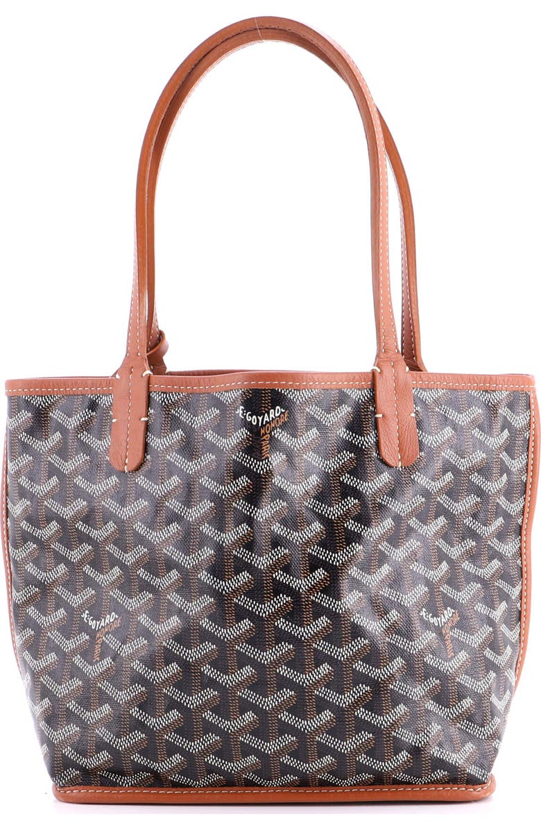 Pre-Owned Goyard Anjou Reversible Tote Coated Canvas Mini, Alternate, color, Brown