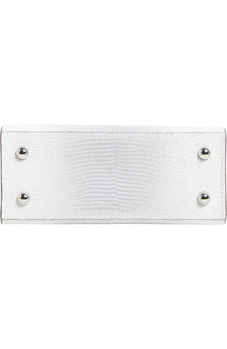 Strathberry Nano Lizard Embossed Leather Tote, Alternate, color, Silver