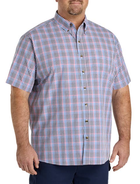 Big & Tall Easy-Care Plaid Sport Shirt