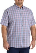 Harbor Bay by DXL Big & Tall Easy-Care Plaid Sport Shirt