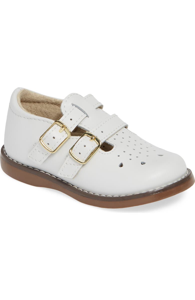 Footmates Danielle Double Strap Shoe, Main, color, White