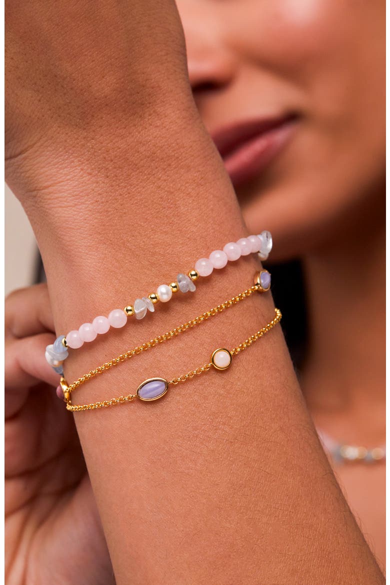 Multistone Layered Bracelet, Alternate, color, MULTI