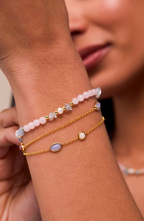Estella Bartlett Multistone Layered Bracelet In Gold