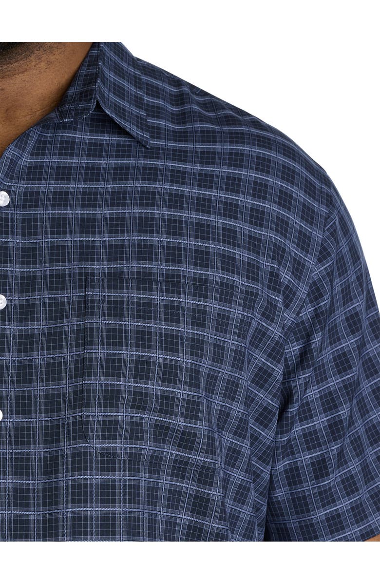 Harbor Bay by DXL Big & Tall Microfiber Large Plaid Sport Shirt, Alternate, color, 