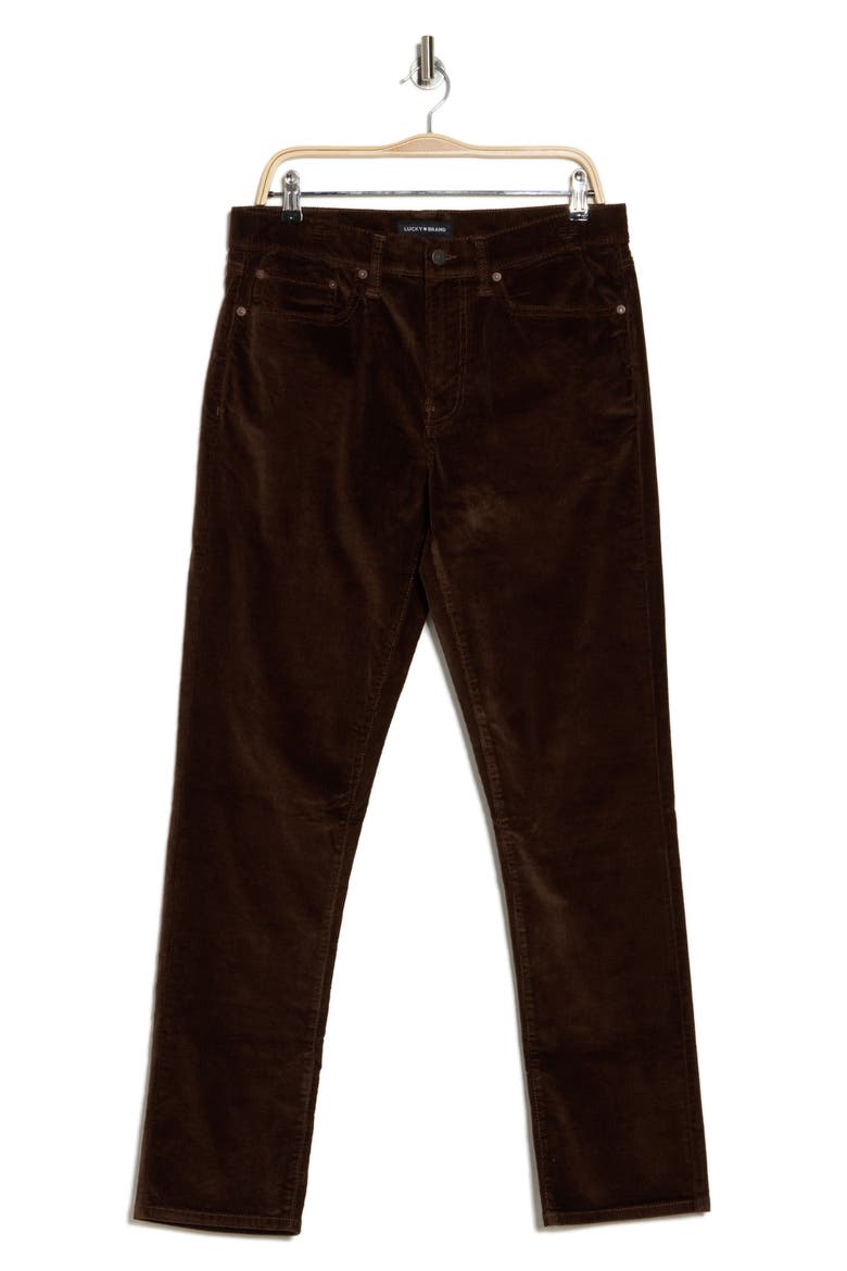 121 Slim Straight Corduroy Pants, Alternate, color, WALNUT