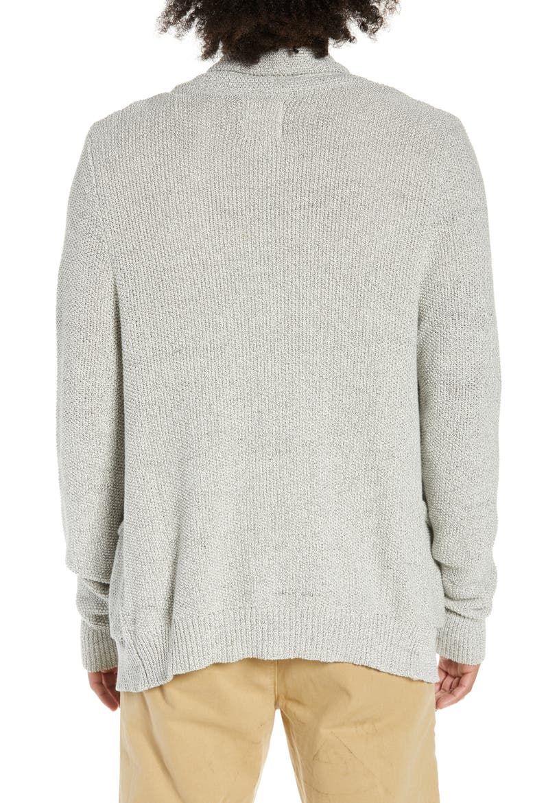 Oz Button Cardigan, Alternate, color, WHITE MARL