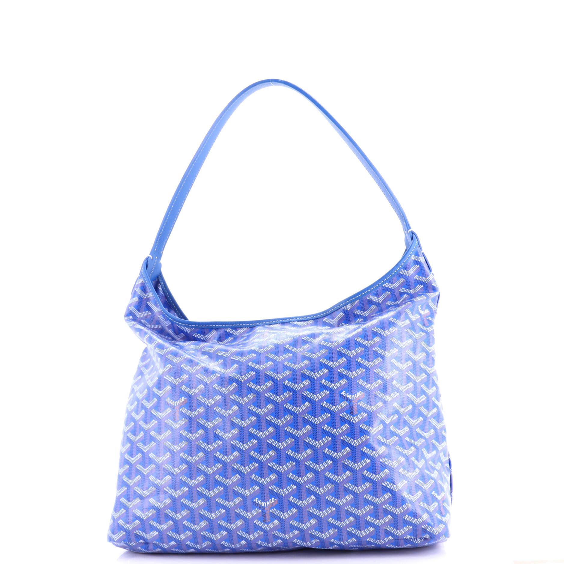 Pre-Owned Goyard Boheme Hobo Coated Canvas, Alternate, color, Blue