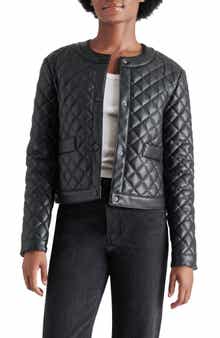 Martine Quilted Faux Leather Jacket