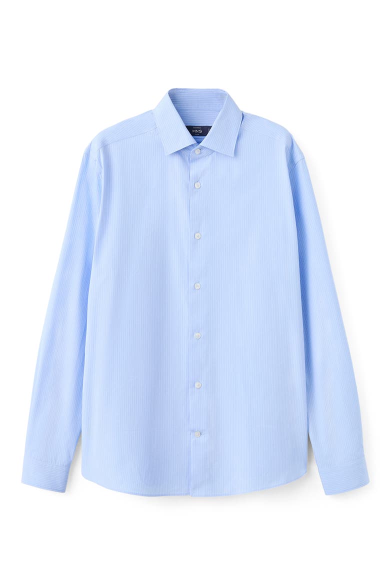 Slim Fit Stripe Cotton Button-Up Shirt, Alternate, color, SKY BLUE