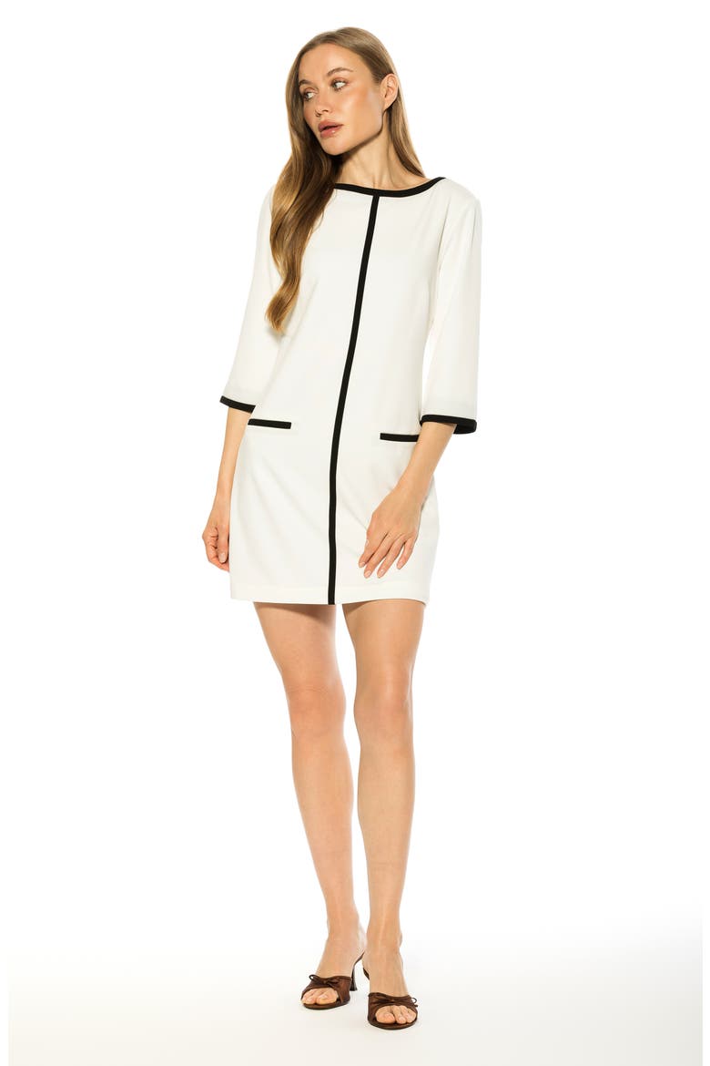 Liora Bateau Neck Shift Dress, Alternate, color, IVORY