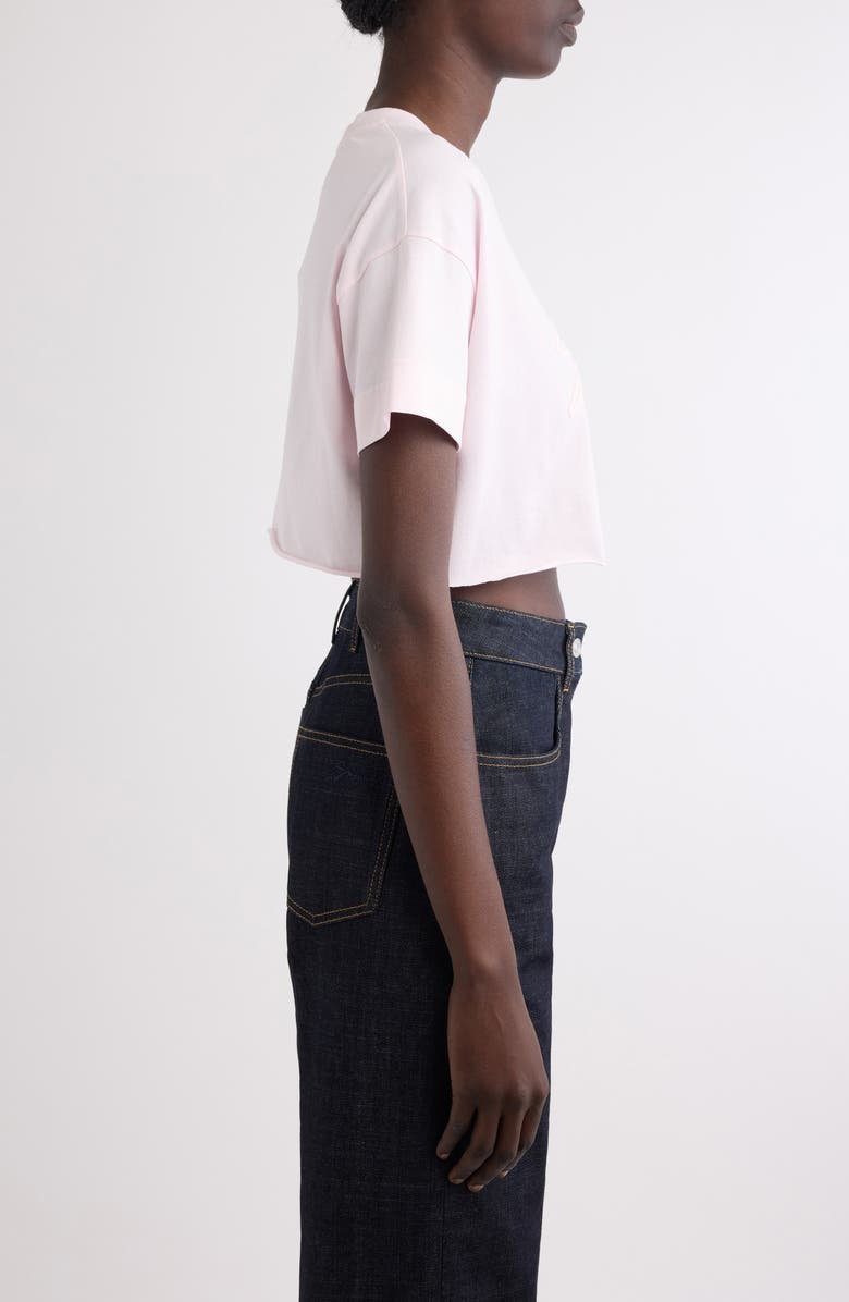 Givenchy Logo Embroidered Crop T-Shirt, Alternate, color, 