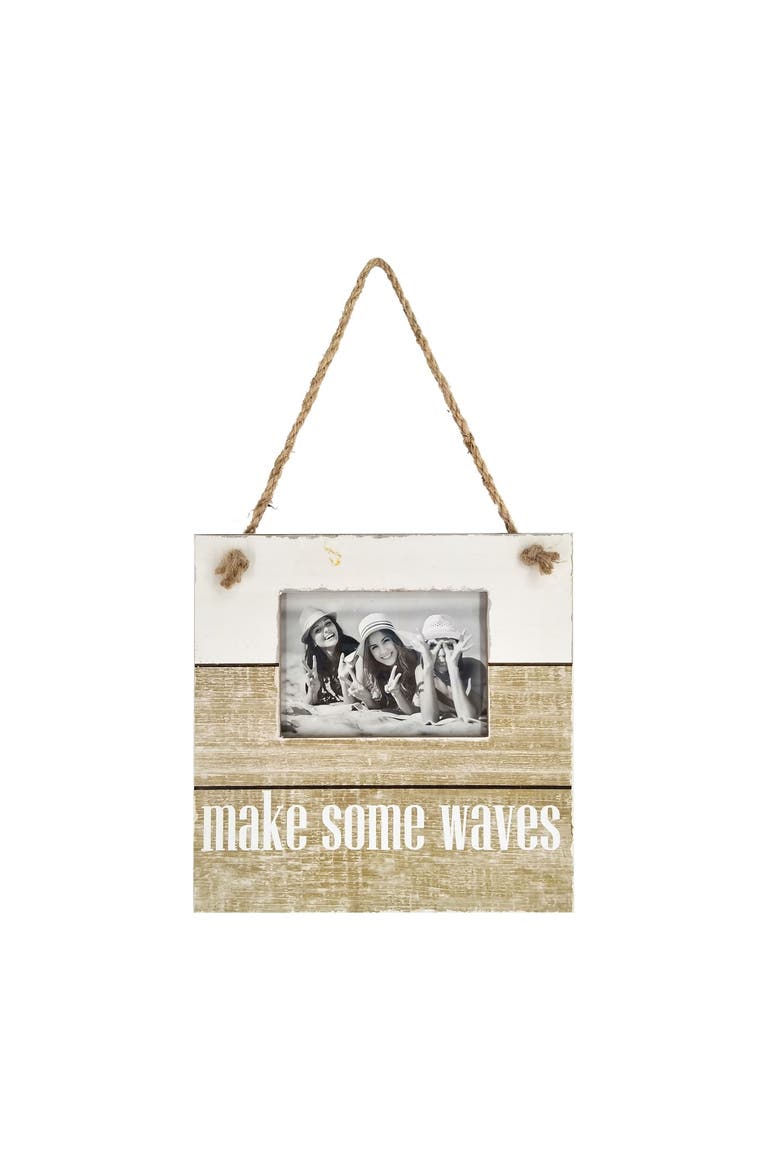 Make Waves Hanging Photo Frame Picture Holder, Main, color, Beige